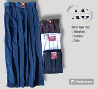 Gambar Rok Panjang Rempel Wanita Seragam Sekolah SMP SMA Bahan High Twis Premium Casual Baju Dewasa Remaja Cewek Katun Shakila Kotak - Biru navy, S dari ALBRA STORE undefined 5 Tokopedia