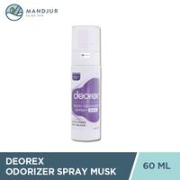 Gambar Deorex Body Odorizer Spray Musk 60 mL - Deodoran Spray Penghilang Bau Badan dari Apotekmandjurofficial undefined 2 Tokopedia