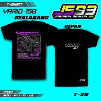 Gambar KAOS VARIO 150 New Promo T-Shirt / Kaos Oblong / Kaos Distro /Kaos VARIO 150 /Full cotton 30s DESIGN JURAGAN SABLON 99 Katun T-26 - Hitam, L dari BAKOL STICKER undefined 1 Tokopedia