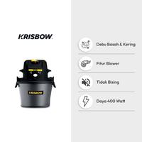 Gambar KRISBOW 6 LTR VACUUM CLEANER WET & DRY 400 WATT - HITAM dari Krisbow Official ID undefined 4 Tokopedia
