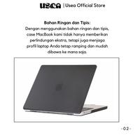 Gambar USEA Case Casing MacBook Air M1 13 Inch & 2020 2019 2018 [ A2337 A2179 A1932] Hard Case Computer Laptop - Black Frosted [ Matte ] dari Usea Official Store undefined 5 Tokopedia