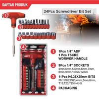 Gambar Obeng set Kunci Shock Set 24 in 1 Multifungsi Palu T FIVE STAR 24PCS SOCKET - Random dari Mobilku88 undefined 2 Tokopedia