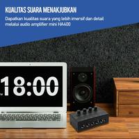 Gambar TaffSTUDIO MicroAMP Audio Amplifier Mini Headphone 4 Channel Stereo - HA400 - Hitam dari Sera Apparel undefined 4 Tokopedia