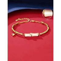 Gambar Grand Pretty Gelang Bangle Giok Bambu Hetian Lapis Emas 24K Gelang Keberuntungan China Titanium Wanita Anti Karat - Model 1 dari ADITYA PAHLEVI undefined 4 Tokopedia