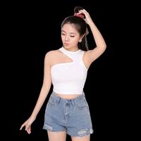 Gambar Jenia Crop Top One Shoulder Best Seller Tanktop Wanita Murah 030 Atasan Tank - Red, Xl dari Scotteshop undefined 5 Tokopedia