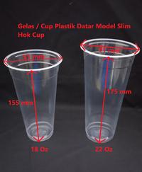 Gambar Grosir Hok Gelas / Cup Plastik PP Datar Size 22 Oz Slim isi 1000 pcs dari winplastsby undefined 3 Tokopedia