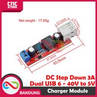 Gambar DC-DC Step Down LM2596 6V-40V ke 5V 3A | Modul Power Supply Buck Converter Dual USB Charger untuk Proyek DIY dari CNC STORE BANDUNG undefined 4 Tokopedia