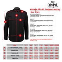 Gambar CDL Kemeja Lengan Panjang Slim Fit Pria I0254J11F - XXL, Maroon dari Cardinal Brand undefined 5 Tokopedia