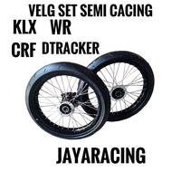 Gambar VELG SET SEMI CACING BAN DONAT ROAD RACE KLX CRF WR DTRACKER VELG SCARLET - CRF, 160-140 17 tanpa ban dari Jaya Racing. undefined 5 Tokopedia