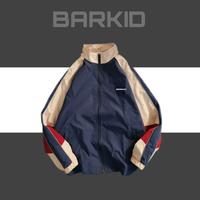 Gambar BARKID | VARSITY JACKET VINTAGE SOFT PARASUT WATERPROOF MANTEL PRIA - HItam Mix, S dari BarkidJaket.co undefined 3 Tokopedia