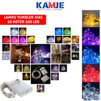 Gambar KAMJE Lampu Tumbler Warna Warni 10 Meter 100 LED Hias Dekorasi Kamar Tidur Aesthetic KMJ027 - PUTIH dari KAMJE Official Store undefined 1 Tokopedia