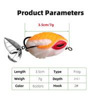Gambar SHILIHUI Molding Soft Frog 3d 3.5cm 7g Double Blade Jump Frog Thailand Umpan Casting Bufo Berisik Fishing Lure Mancing Laut - D, 3.5cm/7g dari JUMOSUONG SHOP undefined 2 Tokopedia