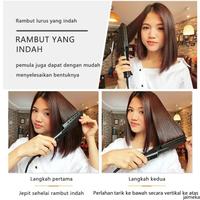 Gambar Pelurus Rambut Ionik | Pemanasan Cepat & Suhu Disesuaikan | Pelat Keramik Lebar & Profesional - Hitam VDE dari jaimeka undefined 5 Tokopedia