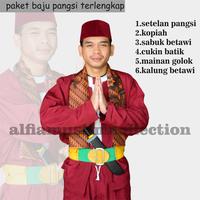 Gambar Baju Betawi / Baju Pitung / Baju Pangsi / Pakaian Tradisional / Baju Silat - MERAH, S dari Alfia Muslim Collection undefined 4 Tokopedia
