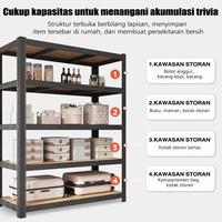 Gambar Rak besi sudut rak penyimpanan5/6 lapis/rak penyimpananserbaguna/rak penyimpanan rumahtangga superÃak pemyimpanankomersial super besar/ak besisupermarket super besar/akpenyimpanan gudang/akpenyimpanan kamar tidur - 6L 120_40_180 Hitam dari Key Life Mall undefined 2 Tokopedia