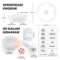 Gambar Lampu Tidur Lemari Tangga Mini Portable Pir 6 LED Sensor Gerak - White Light, 6 LED dari Ba-Wang undefined 5 Tokopedia