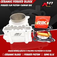 Gambar BORING CYLINDER BLOCK BLOK SEHER BORE UP KERAMIK AH1 NMAX AEROX WR 155 R15 V3 V4 VVA VIXION R 155 MT15 XSR LEXI NMAX NEW AEROX NEW 65 MM PIN 14 SUPER CERAMIC BLOCK - CERAMIC 63 MM dari AH1 RACING STORE undefined 5 Tokopedia