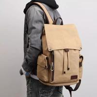 Gambar POLOFELIX LOKAL Ransel Canvas Polofelix Original Tas Punggung Pria Wanita Kuliah Kerja Backpack Kanvas - Coklat Khaki, L dari Polofelix undefined 3 Tokopedia