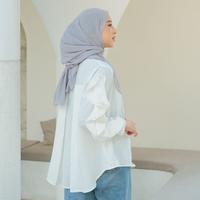 Gambar Eclemix Top Kimoo | Atasan Wanita Kemeja Polos Lengan Ruffle Daily | Muslim Casual dari eclemix undefined 5 Tokopedia