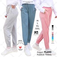 Gambar Rishal - Celana Jogger Plano pants Polos Pria Wanita Training Bahan Falcce tebal Premium / Jogger Sweatpants Cewe Terbaru Sport - Hitam, M dari Rishal Collection undefined 1 Tokopedia