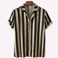 Gambar KEMEJA SALUR PRIA WANITA KOREAN Style  MUSIM panas Baju Stripe Motif Hitam Pendek Distro Panjang Garis Dewasa - motif 7, L dari N one store undefined 5 Tokopedia