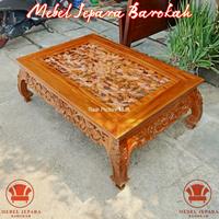 Gambar Meja Tamu Ketapang Model Ukiran Madura Kayu Jati Meja Teras Minimalis dari MEBEL JEPARA BAROKAH undefined 2 Tokopedia