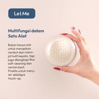 Gambar Let Me 2in1 Press-Action Comb - Sisir Scalp Kulit Kepala dan Alat Pijat Kepala 2 Fungsi Dengan Cermin Mini Serbaguna  Perawatan Tubuh Pria Wanita LM-2261 - Putih dari Letme Home Living undefined 3 Tokopedia