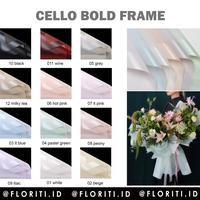 Gambar (20 Lembar) Kertas Buket Cellophane Bold Frame/Macaron Flower Wrapping - White dari Floriti.id undefined 1 Tokopedia