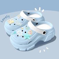 Gambar Sepatu sandal wanita modern dan anak-anak warna biru terbaru & sandal wanita dengan sol anti slip EVA - 2305-Biru Es+Putih+AKS01, 24-25 dari MBH888 undefined 5 Tokopedia