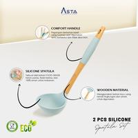Gambar Spatula Silikon 2 Pcs Set Asta ASSS-01 - Biru dari Happy Mart Online undefined 2 Tokopedia