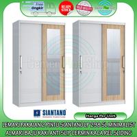 Gambar [Kargo] Lemari Baju Siantano Lp 298 Sl 2 Pintu Almari Sliding Sleding Geser Minimalis Rel Sleding Jumbo Kabinet Pakaian Serbaguna Rak Cabinet Multifungsi Gantungan Almunium Handle Aluminium Rail Rell Laci Besi Kaki Anti Slip Cermin Kaca Fullbody Seliding - RAKIT dari Center Plus Shop undefined 1 Tokopedia