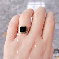 Gambar cincin titanium kotak hitam - gold, 8 dari Maulida Collection undefined 1 Tokopedia