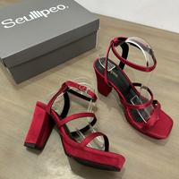 Gambar High heels 10cm tali 2 satin premium - Hitam, 35 dari seullipeo. undefined 5 Tokopedia