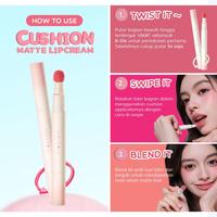 Gambar Judydoll Cushion Matte Lip Cream 12H Super Stay Super Nyaman Ringan Waterproof Transferproof Velvet Matte Finish Lip Stick Matte - D10 Guava Pink dari GUDANG SKINCARE SBY undefined 5 Tokopedia