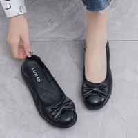 Gambar LURAD Flat Shoes Sepatu Wanita Slip On Kulit Beige Sepatu Kerja Cewek Formal Awet Nyaman Dipakai OOTD Karet Sneakers Sport 1887 Shoes Flat - HITAM, 36 dari LURAD SHOES undefined 5 Tokopedia