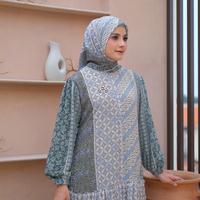 Gambar KHAYLA SET HIJAB PREMIUM | GAMIS CERUTI PREMIUM | BAJU KONDANGAN | BAJU GIES BUTIK Formal Muslim Motif Dress Nyaman Panjang - Ijo sage, Allsize dari GIES BUTIK undefined 3 Tokopedia