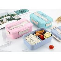 Gambar Kotak Makan Jerami Anti Tumpah/ Lunch Box Tempat Makan Dispenser Makanan - Hijau dari EzzymartMedan undefined 3 Tokopedia