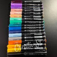 Gambar Sakura Koi Coloring Brush Pen Spidol Kaligrafi Warna 48 Colors Green - Blue Shades - XBR-29 GREEN dari Creativ Stationery undefined 1 Tokopedia