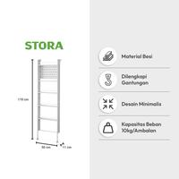 Gambar STORA SURIMU RAK SLIM 5 TINGKAT - PUTIH dari STORA Storage undefined 4 Tokopedia