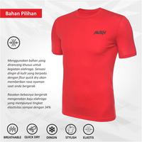 Gambar Rush N Run Baju Olahraga Gym Fitness Pria Lengan Pendek Menyerap Keringat Slim Fit Sport - Merah, L dari BeliFungsi undefined 5 Tokopedia