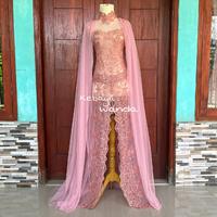 Gambar Kebaya Akad Ekor Sayap Pundak / Gaun Pengantin / Kebaya Besan / Modern - Putih, M dari Kebaya Wanda_NEW undefined 4 Tokopedia
