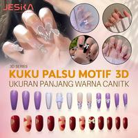 Gambar Kuku palsu 3d nail art timbul lucu fake nails panjang estetik esthetic elegan elegant motif imut cantik wedding pengantin mewah warna biru merah ungu tanpa lem yang lem - 3D rhinestone leo dari Jesika Store ID undefined 1 Tokopedia