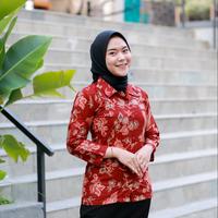 Gambar Seragam batik darma wanita terbaru bahan dolby Kerja Panjang - batik darma wanita, s dari batik berkah barokah undefined 2 Tokopedia