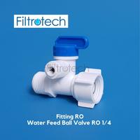Gambar Water feed ball valve / fitting ro/konektor ro/stop kran ro selang 1/4 dari Filtrotech undefined 1 Tokopedia