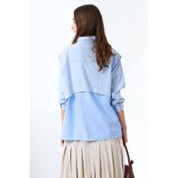 Gambar Gaudi Kemeja Lengan Panjang Casual Wanita Diandra Shirt - Light Blue, S dari Gaudi Clothing Indonesia undefined 3 Tokopedia