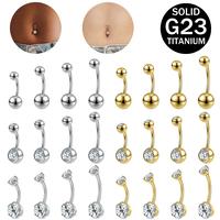Gambar 1 PC G23 Titanium Navel Ring 14G Navel Piercing Crystal Belly Button Ring Gold Body Piercing Ball Style Body Piercing Jewelry - C-Gold, 1.6-14mm dari Best Piercing Jewelry undefined 1 Tokopedia