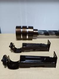 Gambar Batang Besi Gordeng/Rollet/ Gordyn/Hordeng/Ordeng Fullset Coklat Tua ulir Minimalis Kombinasi Cocok Untuk Kusen Kayu Alumunium Plastik Pemasangan di Dalam Ruangan Kayu Dipasang di Dinding Kamar Tidur Pindah Rumah Modern Putih - Ulir Gold, 50Cm dari susanLLF undefined 1 Tokopedia
