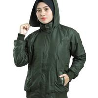 Gambar Jaket Wanita Outwear Kekinian Terlaris dan Terbaru Code 2302 Polos Bandung Fit Kerja Parka Outdoor Bomber Panjang Parasut Motor Nyaman Waterproof bomber jacket wanita jaket  casual blazer baju hangat sunmori Tebal Kancing - army, M fit L dari FashionStore com undefined 5 Tokopedia