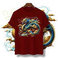 Gambar ELDE - Kaos pria distro Dewasa Oblong Motif Gambar Sablon DTF Dragon naga Awan blue besar imlek HQ model atasan cowok / cewek printing - Random, M LD 94cm dari ELDE KIDS GROSIR undefined 5 Tokopedia