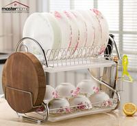 Gambar Rak Piring Stainless / Dish Drainer Rak Piring 2tingkat/2layer/2susun dari Masterhome undefined 4 Tokopedia